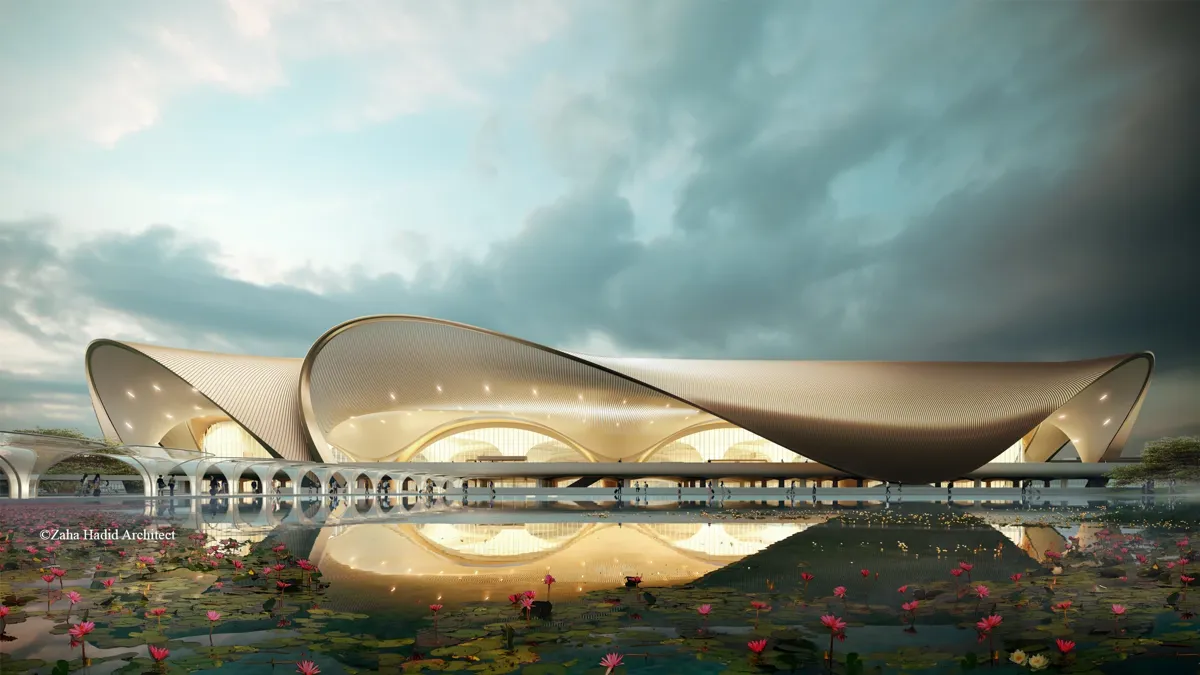 Architectural visualisation of Navi Mumbai International Airport